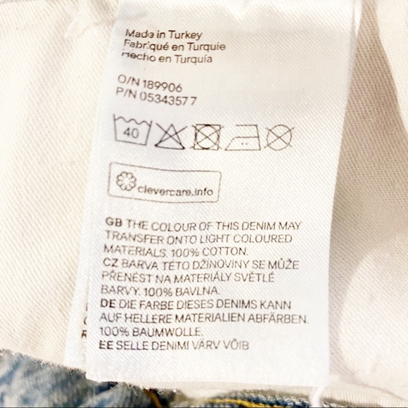 H&M | Boyfriend Low Waist Ripped Jeans Button Fly Straight Leg Sz. 26 - Picture 9 of 10